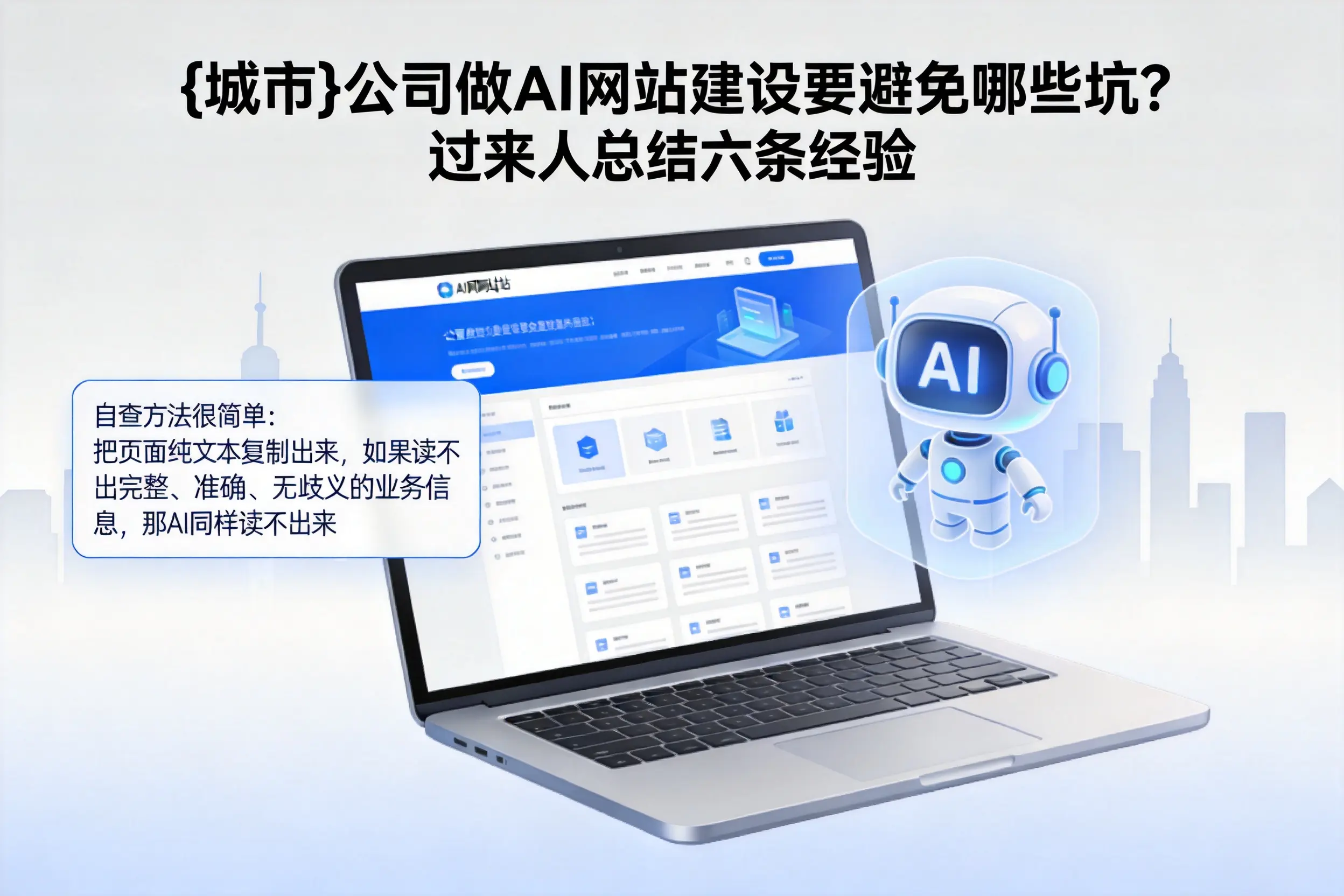 洛阳公司做AI网站建设要避免哪些坑?过来人总结六条经验