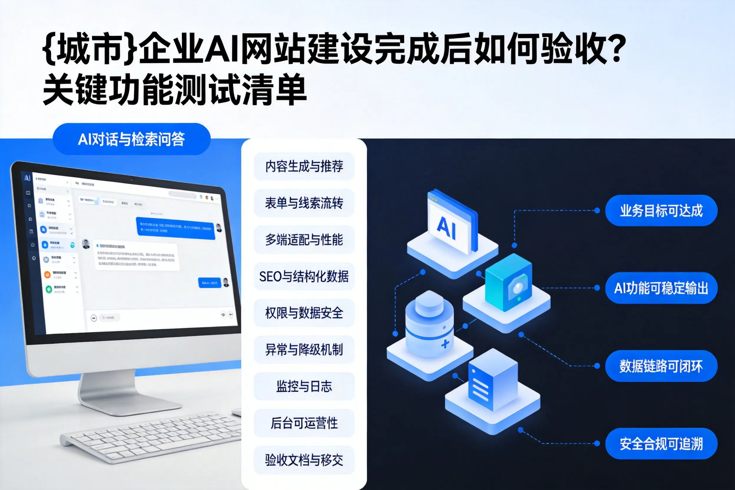 洛阳企业AI网站建设完成后如何验收？关键功能测试清单