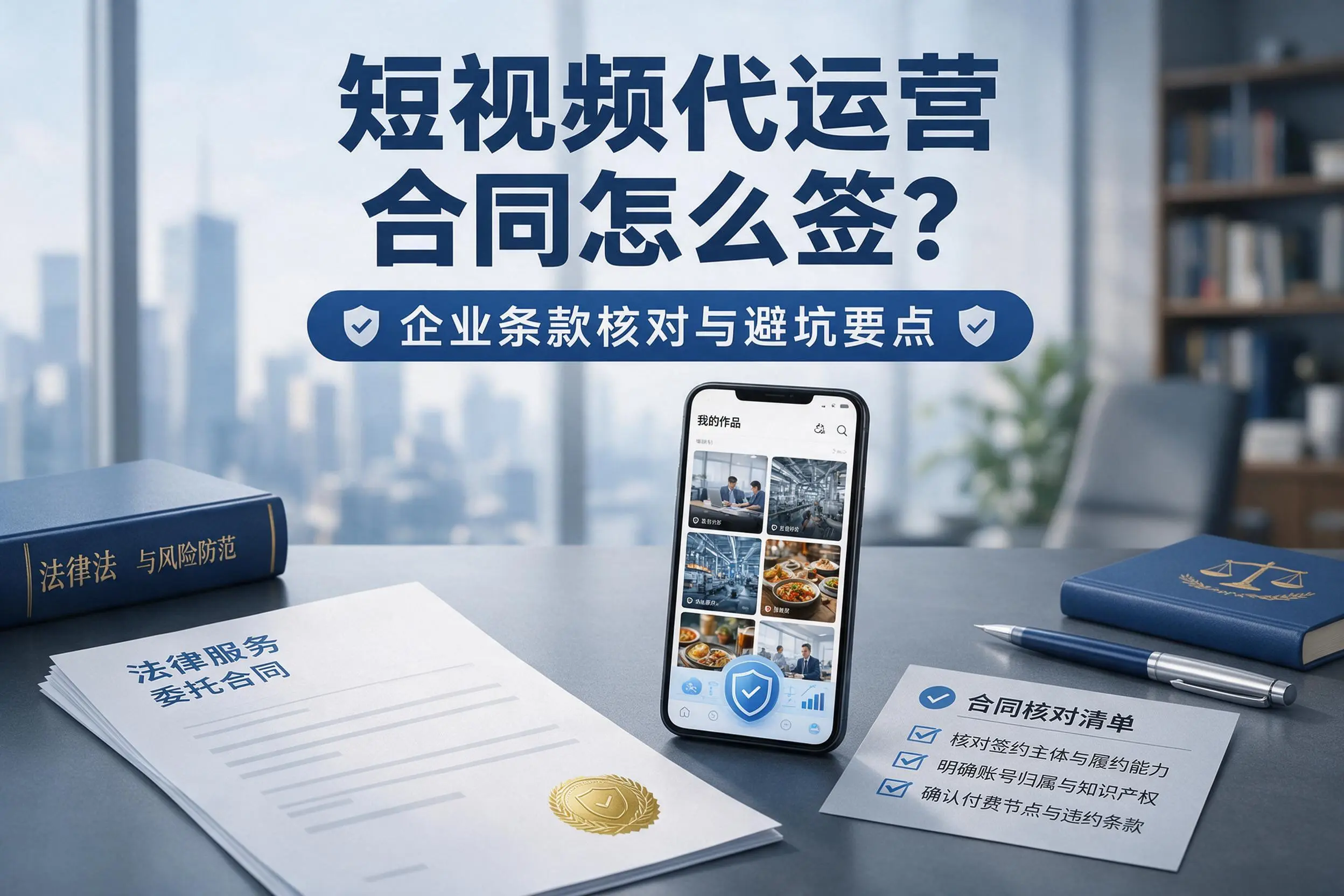 短视频代运营合同怎么签?洛阳企业条款核对与避坑要点