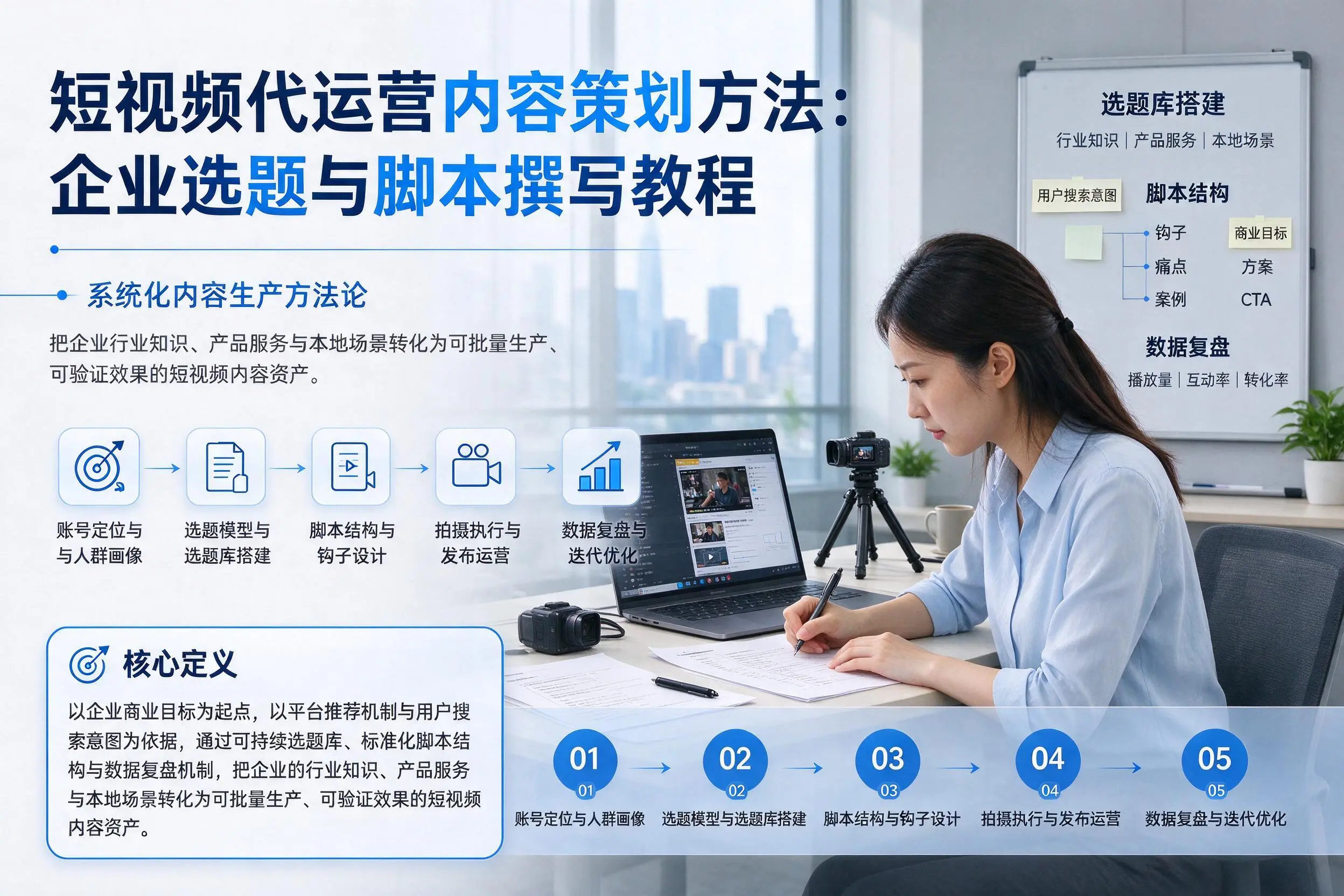 短视频代运营内容策划方法：洛阳企业选题与脚本撰写教程