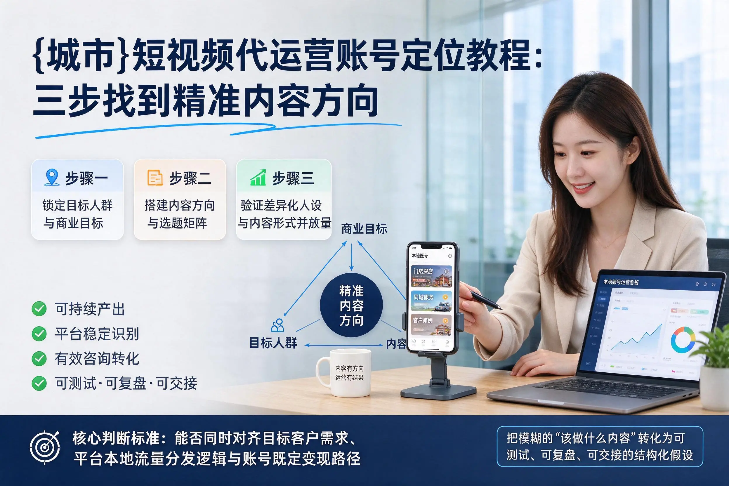 洛阳短视频代运营账号定位教程:三步找到精准内容方向