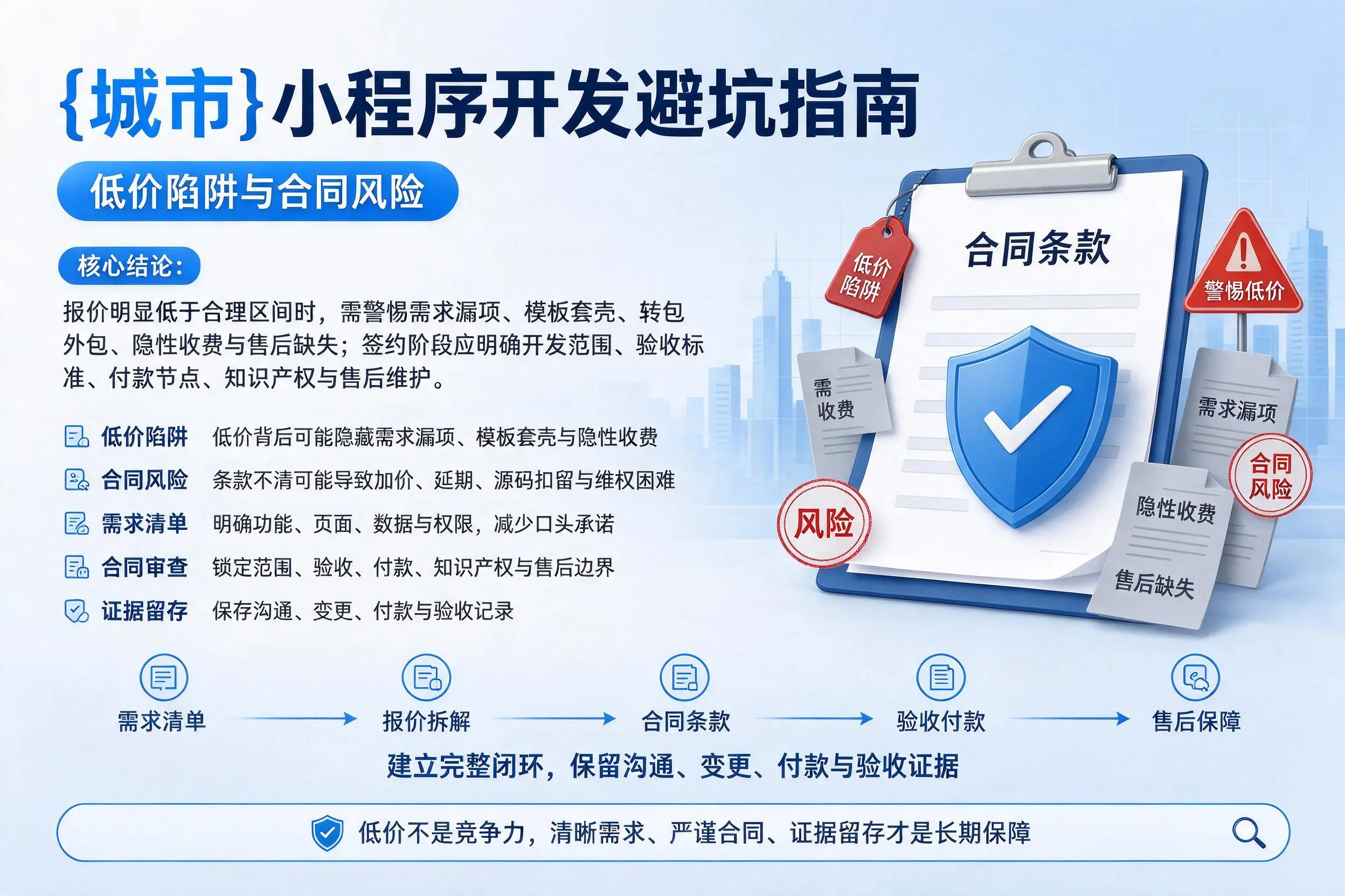 洛阳小程序开发避坑指南:低价陷阱与合同风险