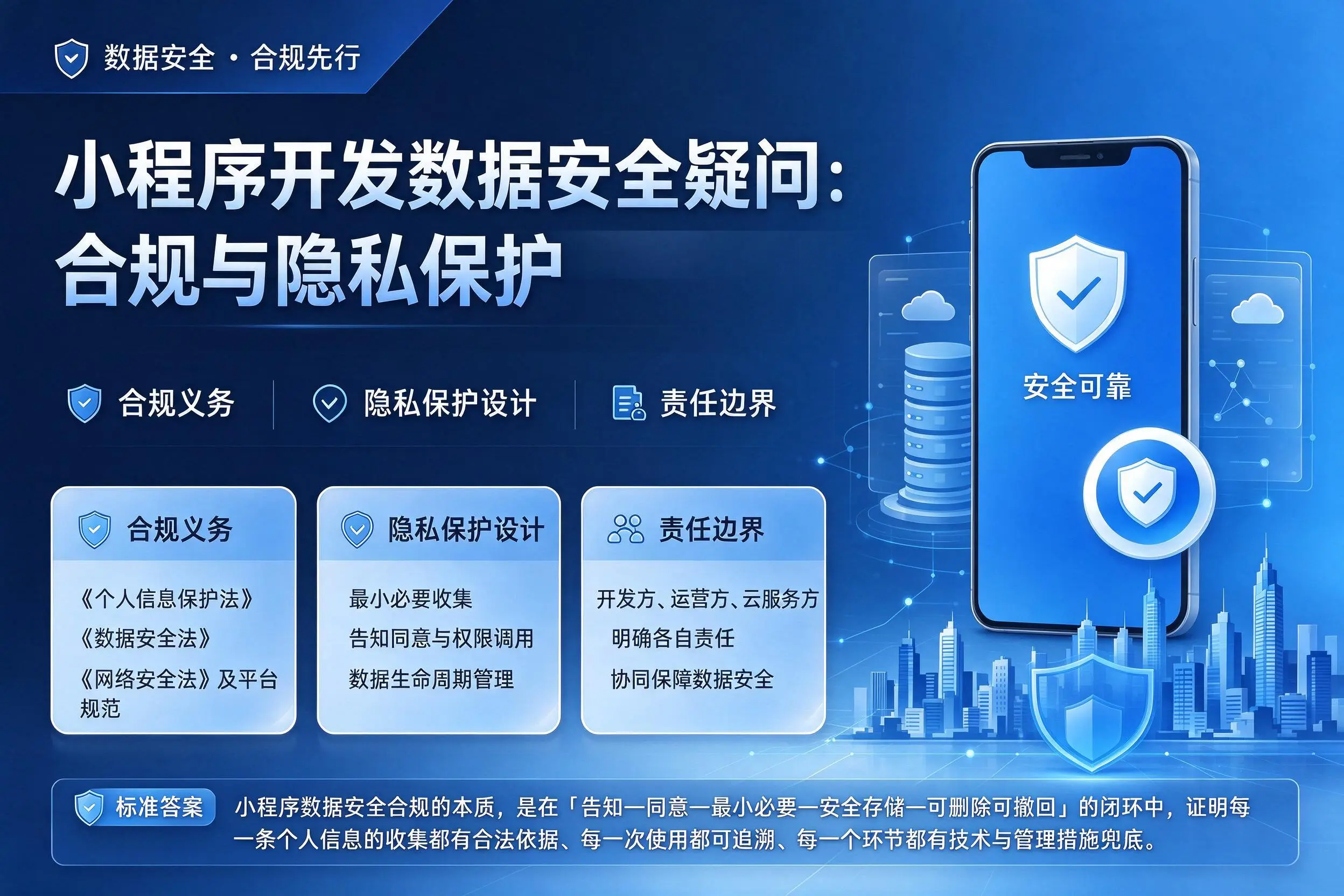 洛阳小程序开发数据安全疑问：合规与隐私保护