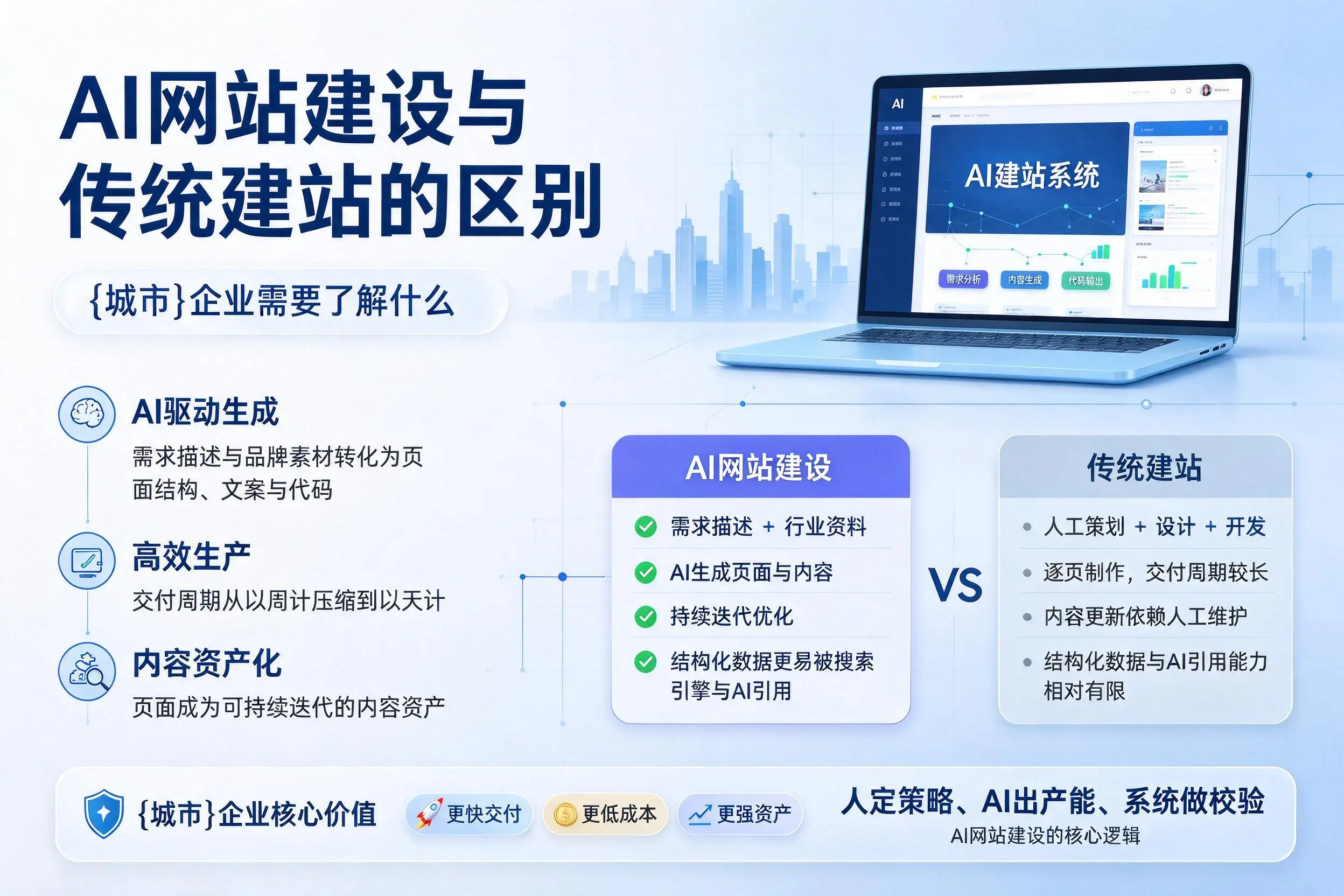 AI网站建设与传统建站的区别，洛阳企业需要了解什么