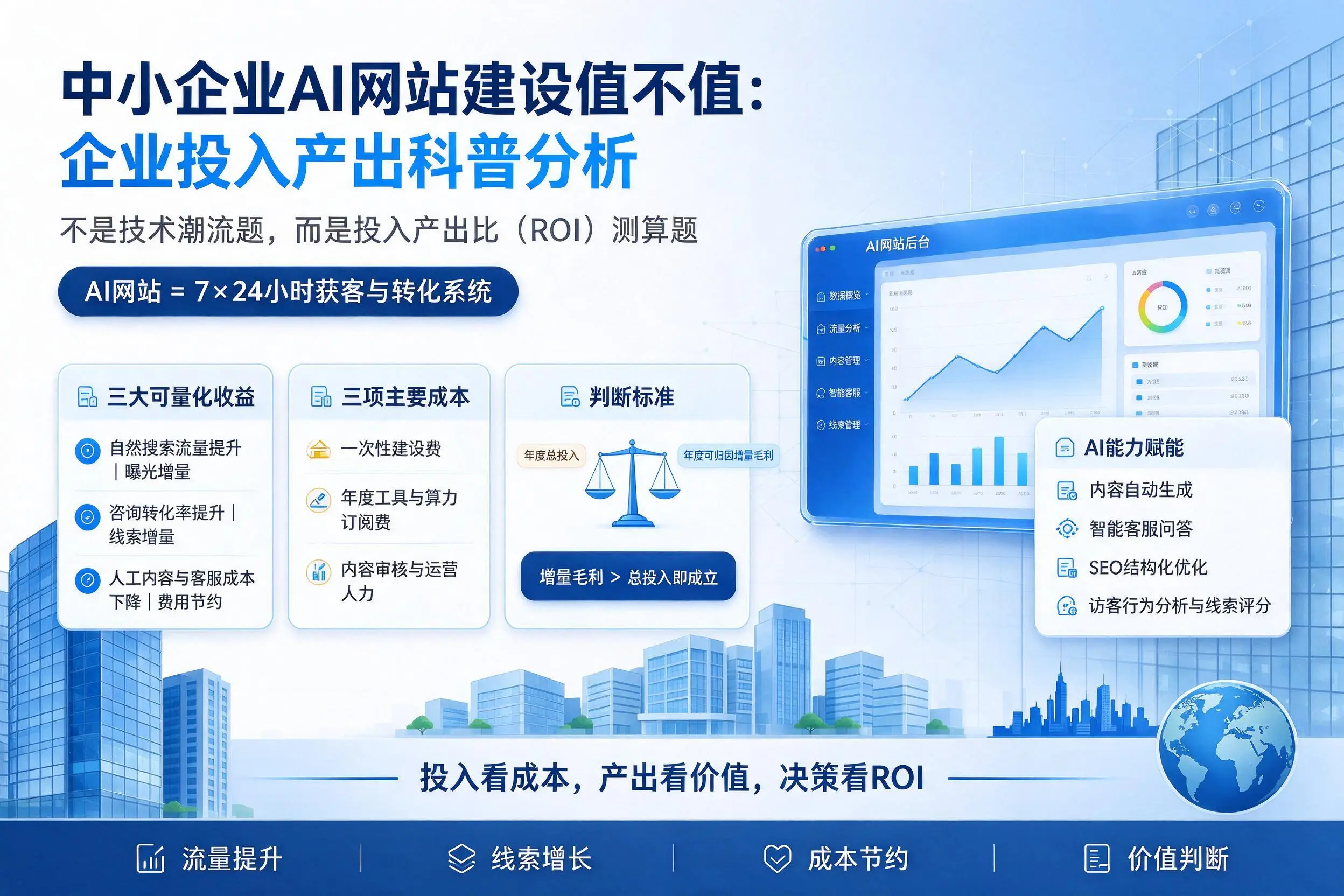 中小企业AI网站建设值不值：洛阳企业投入产出科普分析