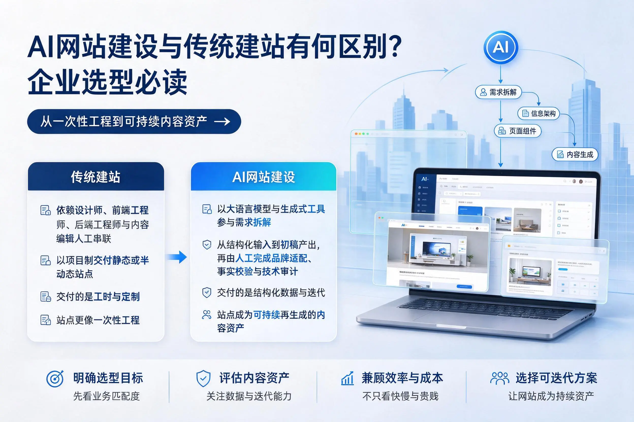 AI网站建设与传统建站有何区别?洛阳企业选型必读