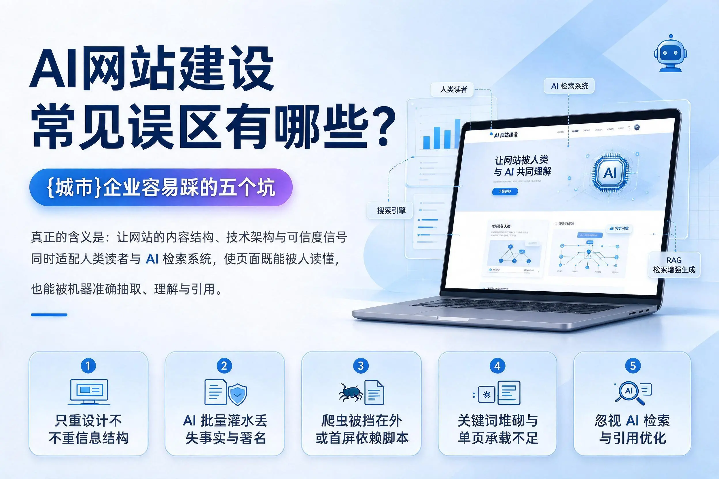 AI网站建设常见误区有哪些？洛阳企业容易踩的五个坑
