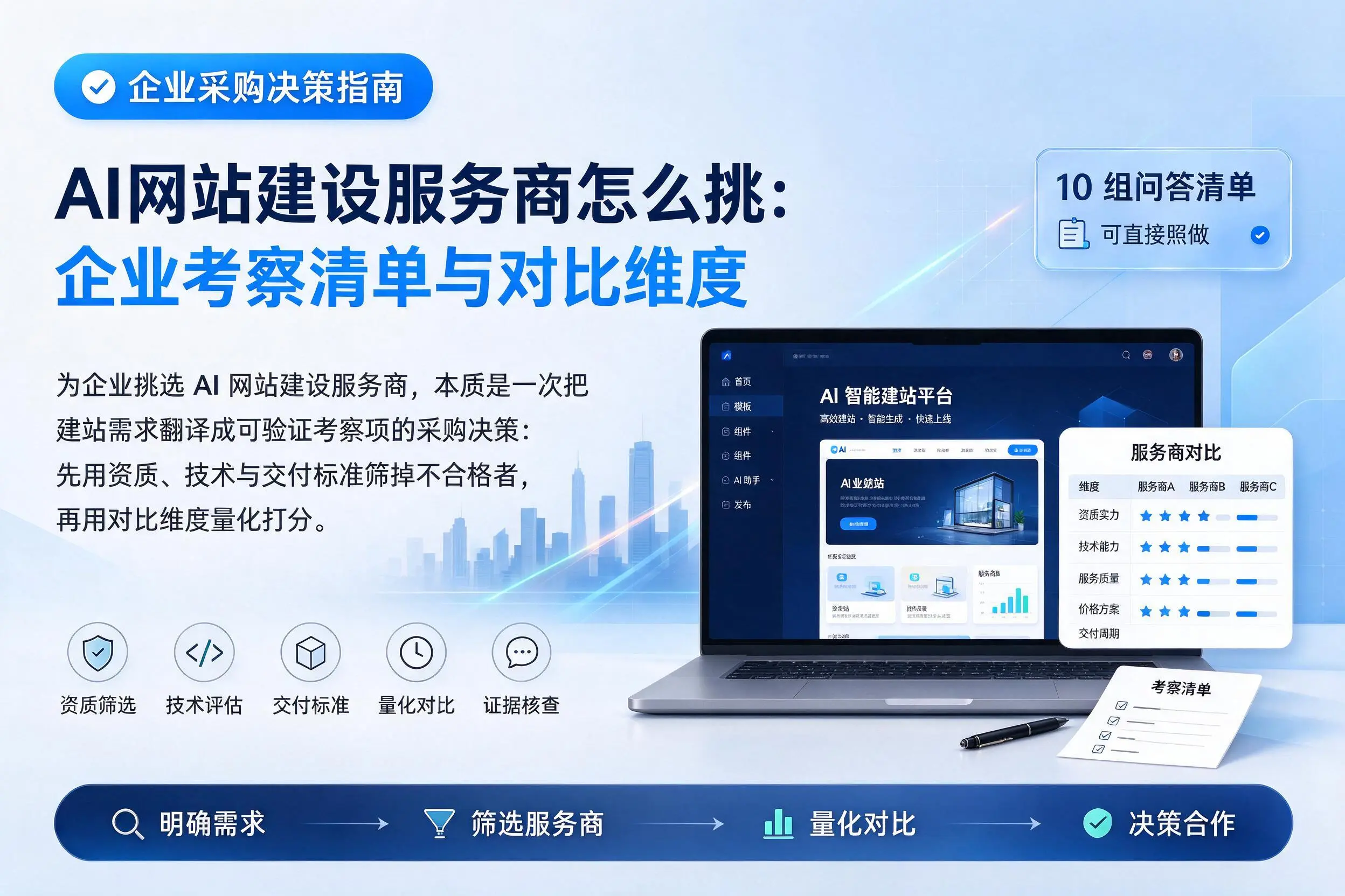 AI网站建设服务商怎么挑:洛阳企业考察清单与对比维度