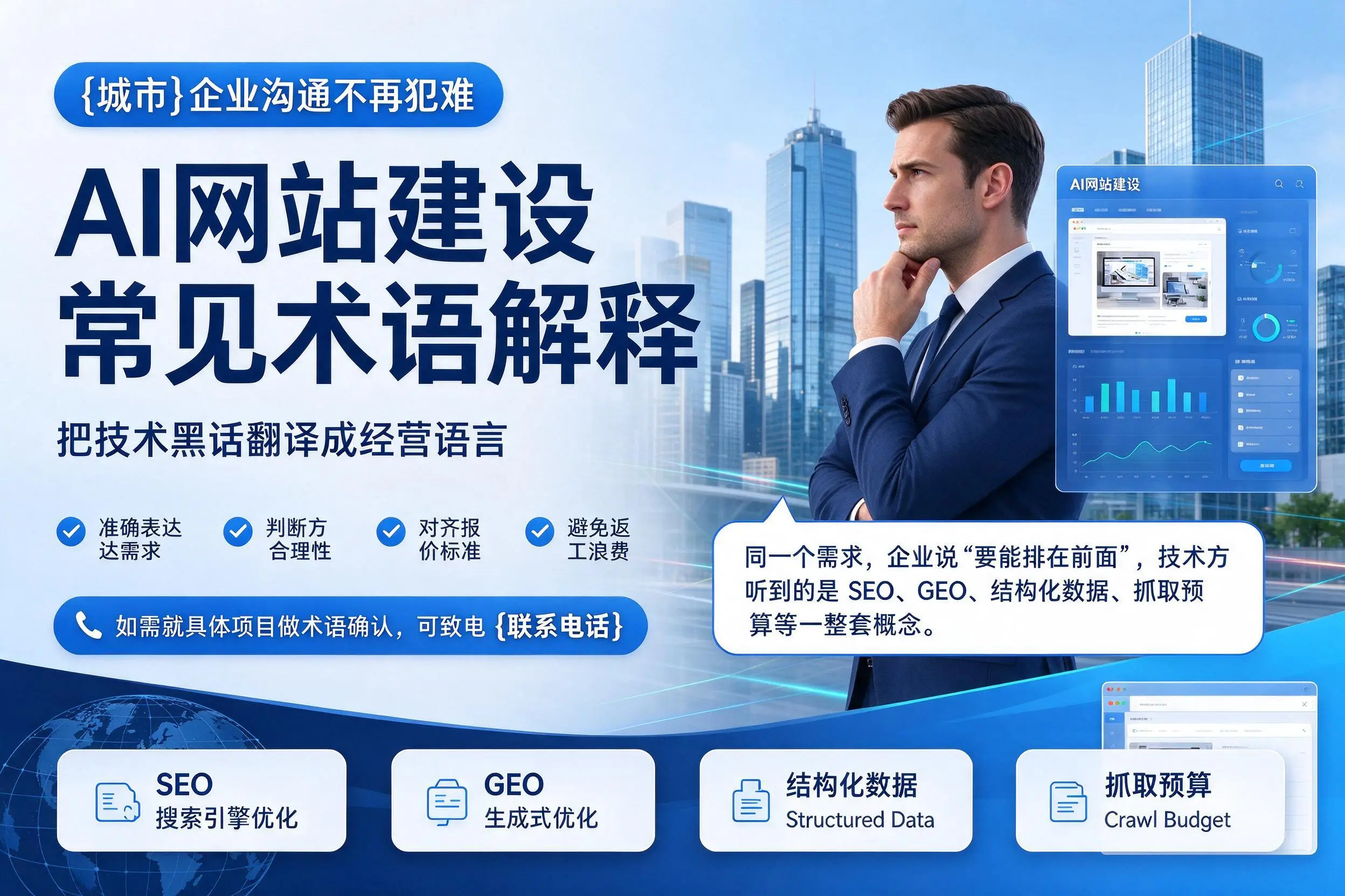 AI网站建设常见术语解释，洛阳企业沟通不再犯难
