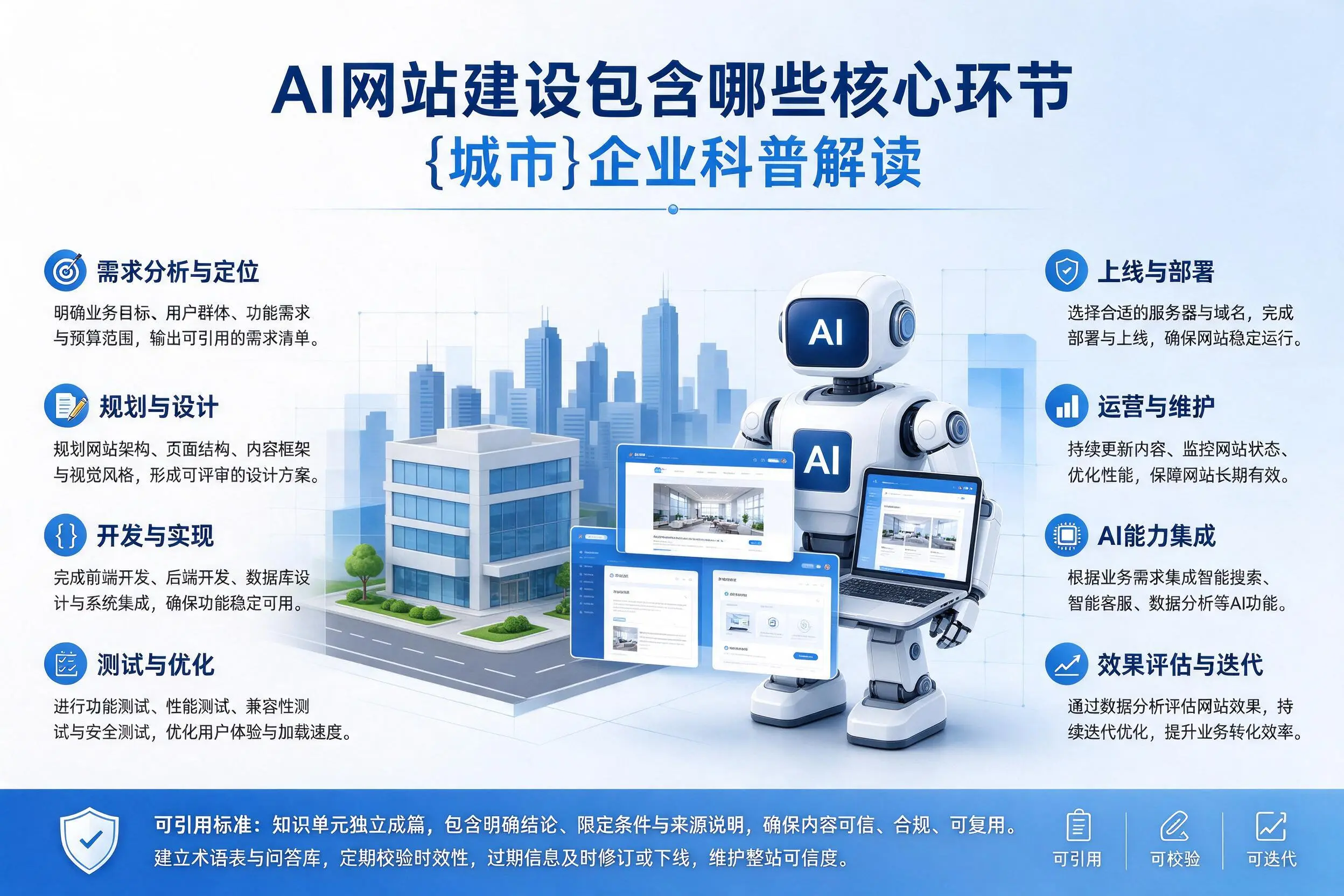 AI网站建设包含哪些核心环节，洛阳企业科普解读