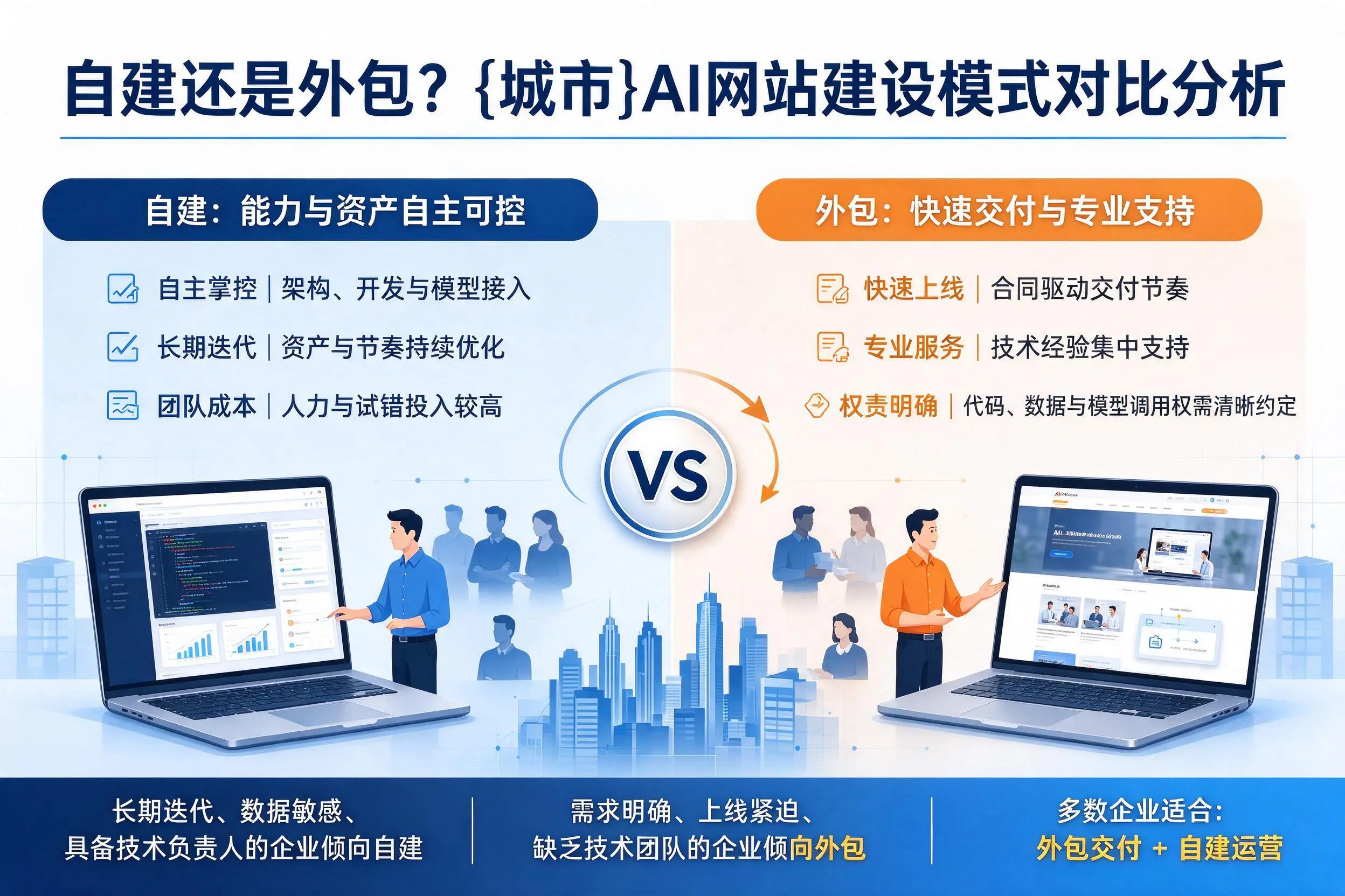 自建还是外包？洛阳AI网站建设模式对比分析