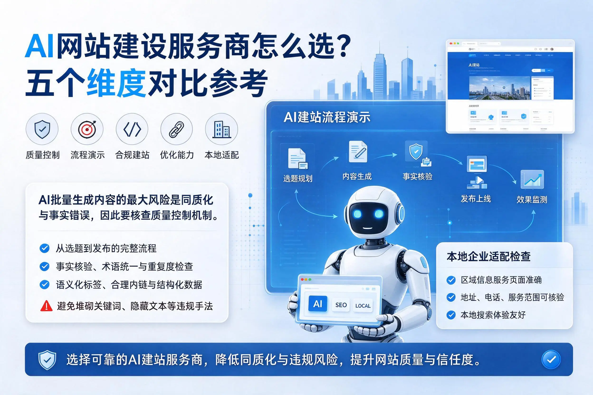 洛阳AI网站建设服务商怎么选？五个维度对比参考