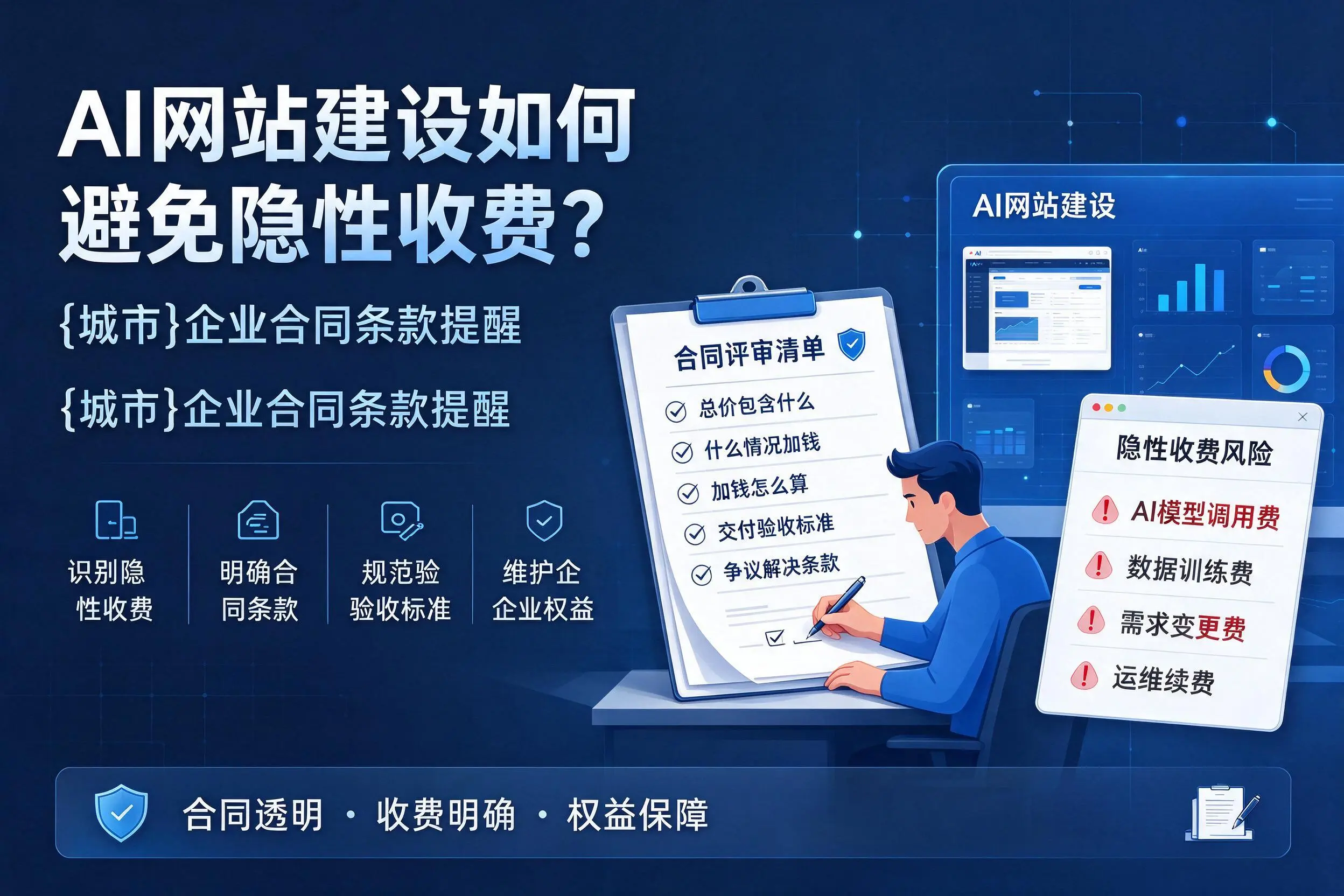 AI网站建设如何避免隐性收费?洛阳企业合同条款提醒